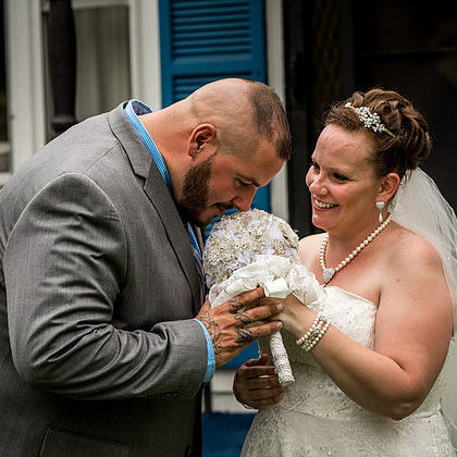 Bride and Groom having fun together