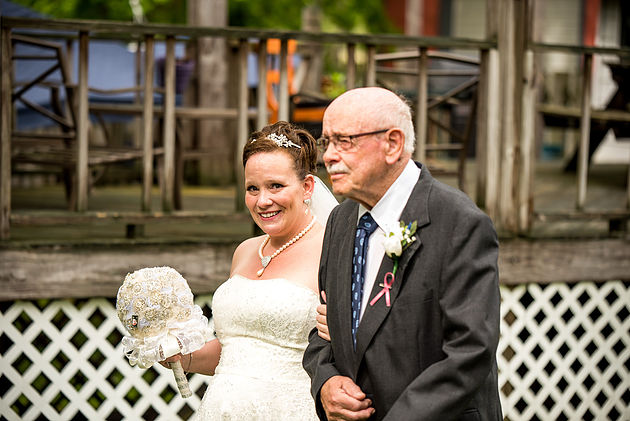 Bride and Grandfather clients of Cleveland Wedding Planner