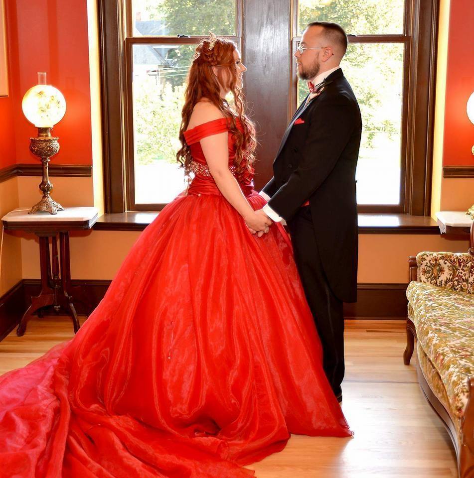 Bride and Groom on their wedding day