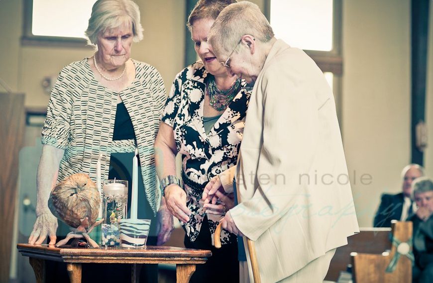 Grandmother's Lighting the Unity Candles