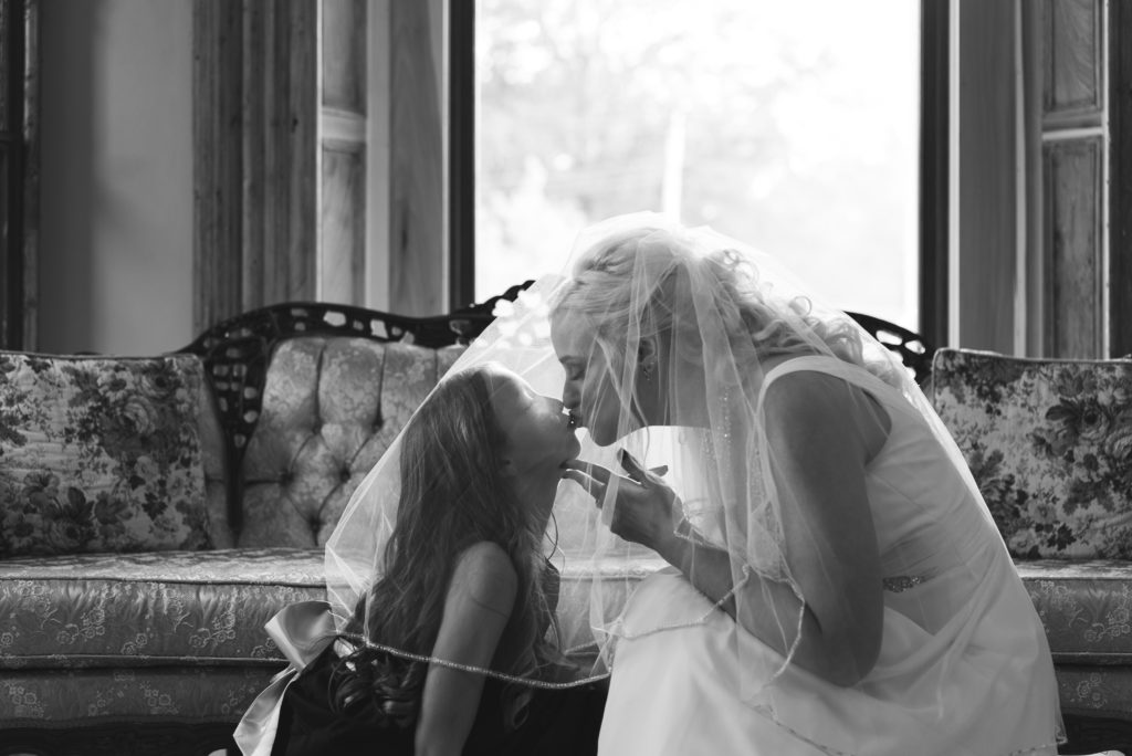 bride and flowergirl