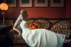 bride in her wedding dress