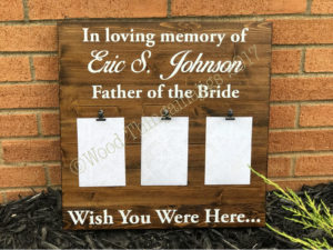 wedding memorial board