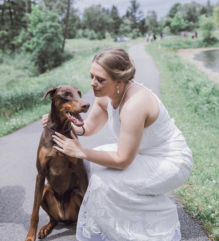 cleveland wedding planner bride and dog