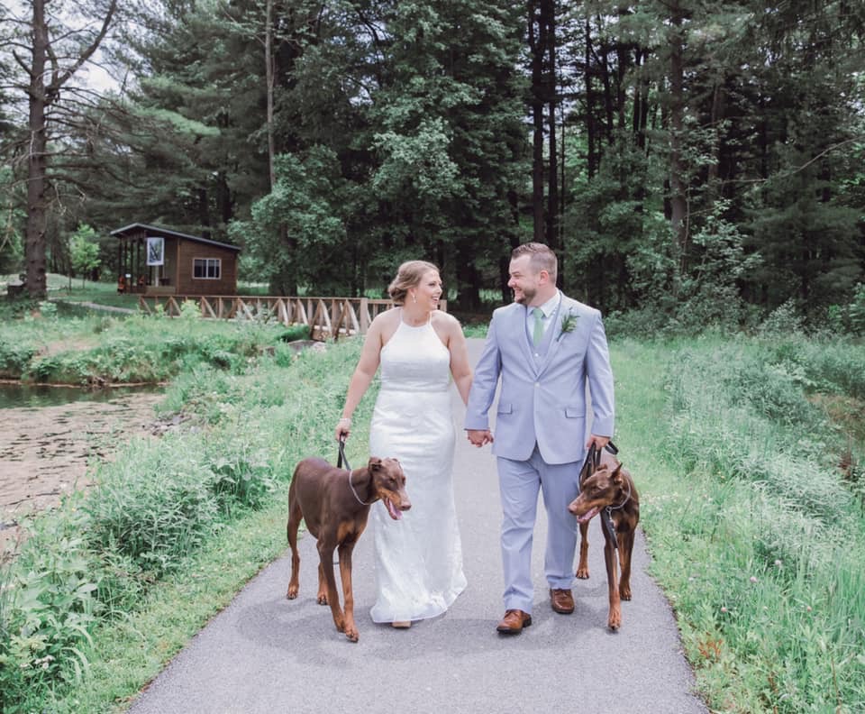 cleveland wedding planner bride and groom and dogs