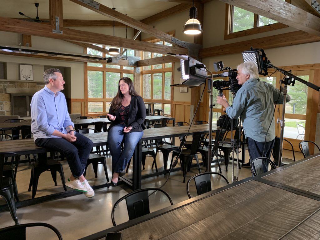 cleveland wedding planner being interviewed